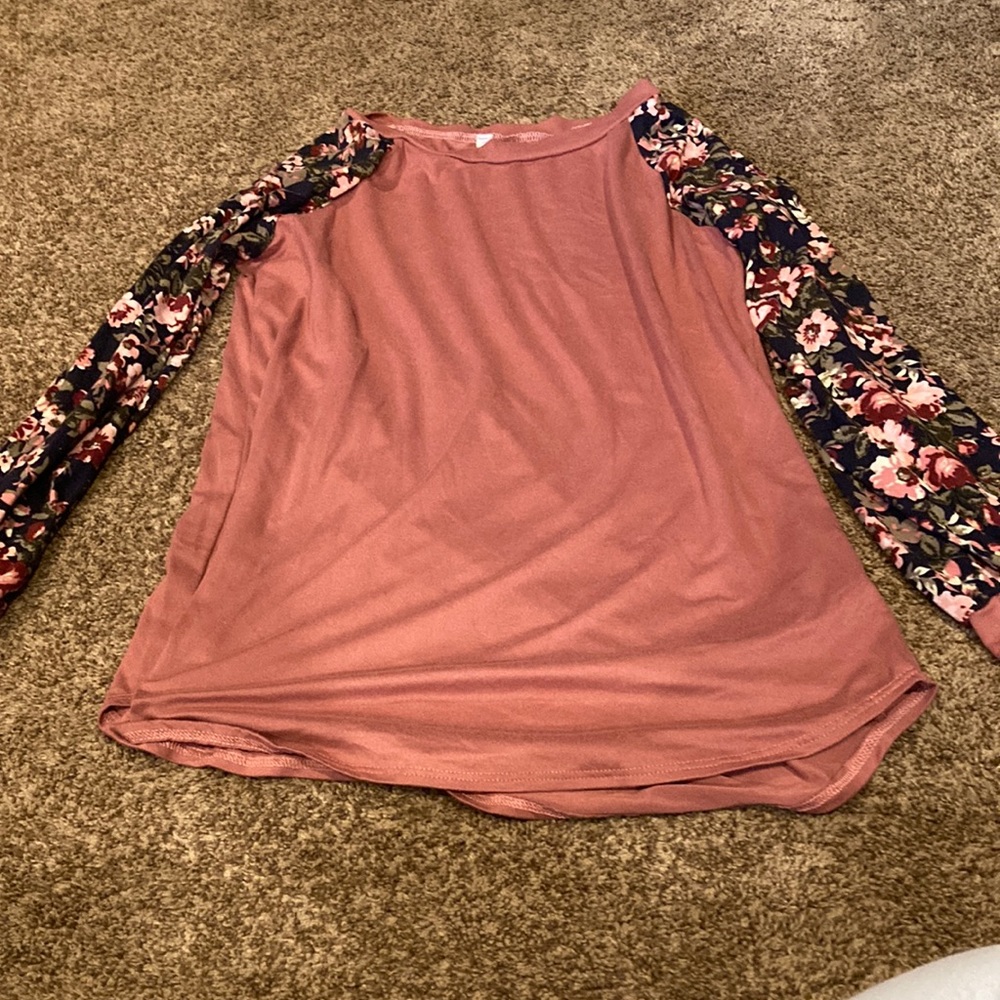 Flower, long sleeve, shirt, size kids, small